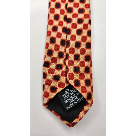 57" 100% Silk Orange Hugo Boss Tie Made In Italy - Picture 6 of 6